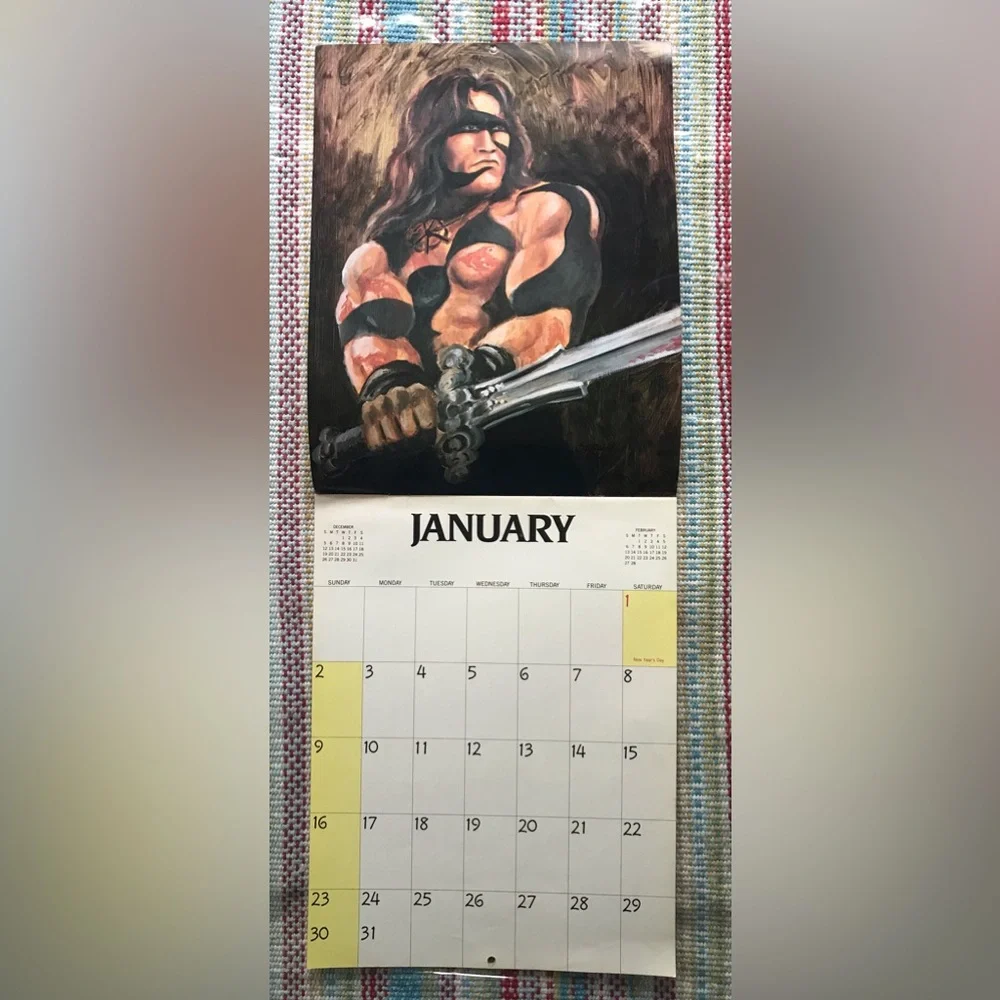 Conan The Barbarian 1983 Calendar